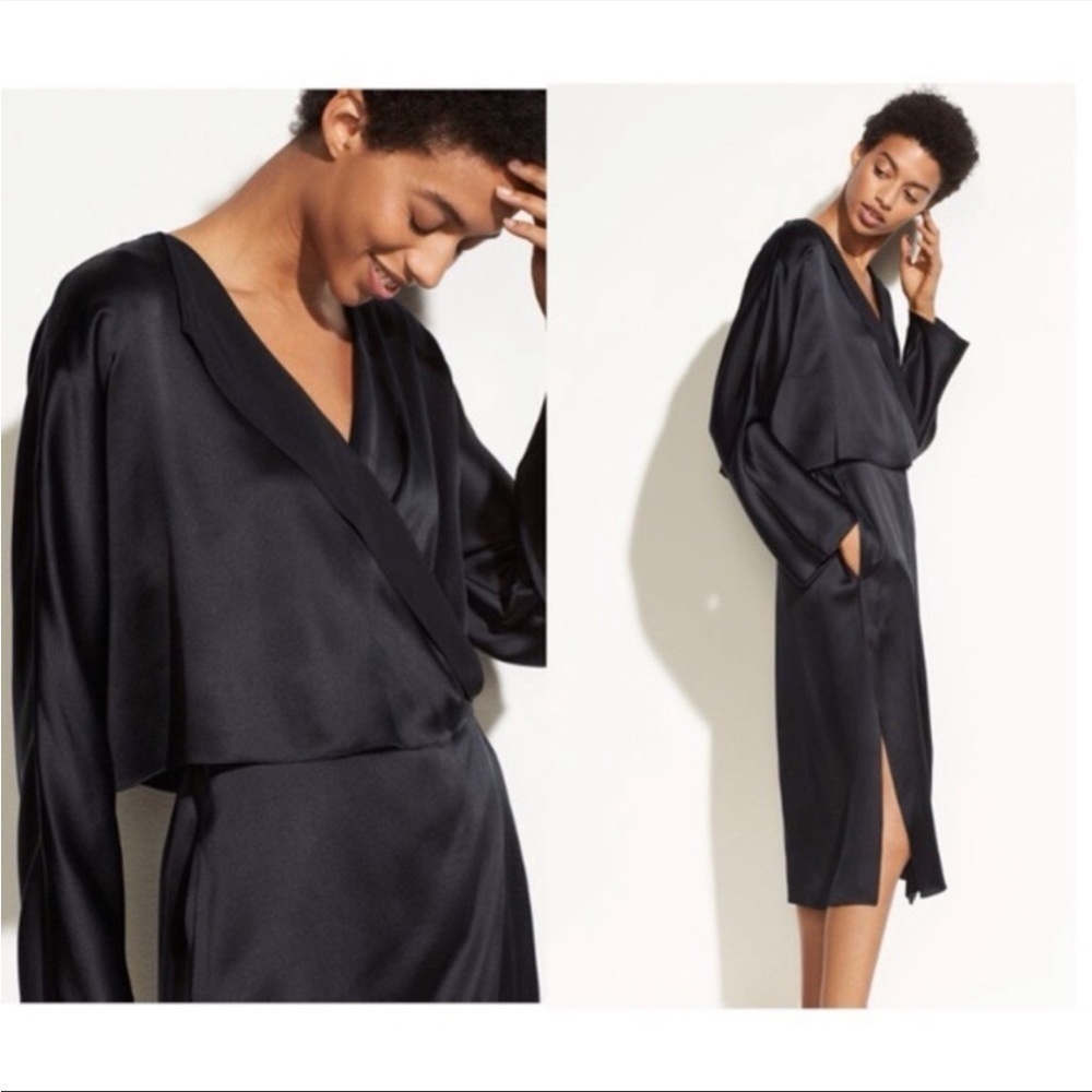 Vince Silk Dress Black - Picture 2 of 4